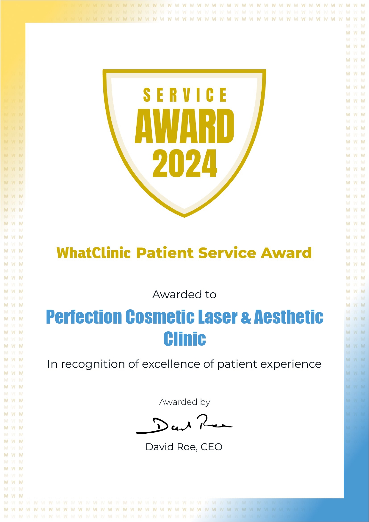 WhatClinic Patient Service Award 2023